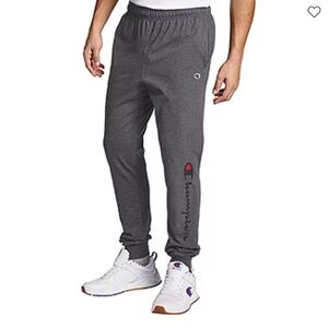 Champion men’s lightweight joggers pants color grey granite heather size S